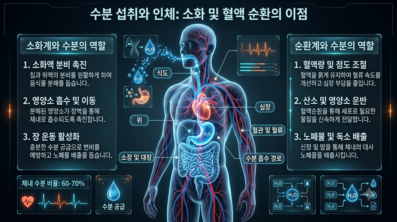 공복 수분 섭취가 체내 신진대사 및 혈액순환에 미치는 긍정적 효과