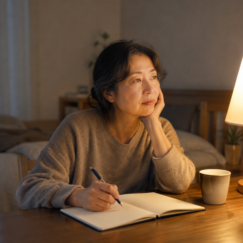 잠들기 전, 떠오르는 장면 하나로 일기를 시작해보세요.